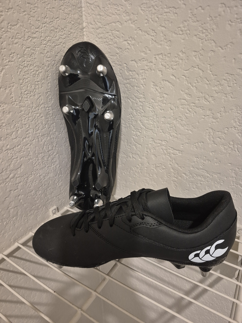 Men's Black Rugby/Football Cleats - Classic Black NEW! SIZE 7